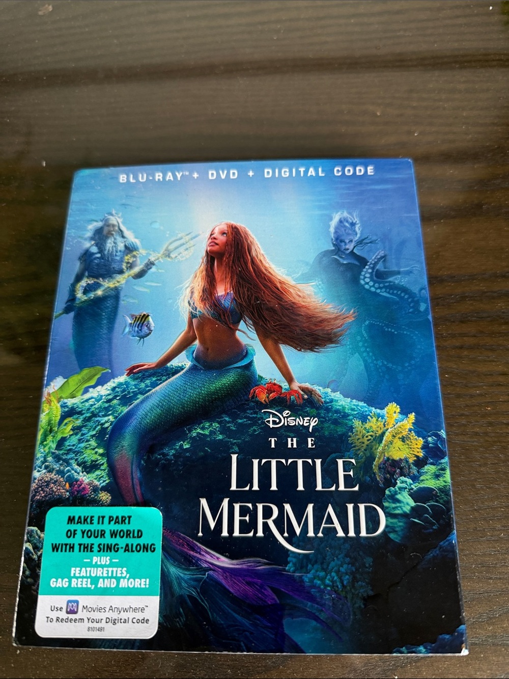 Disney The Little Mermaid Blu-ray + DVD +Digital Code